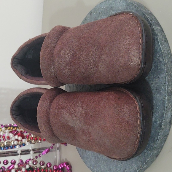 BOC Distressed Metallic Suede Euro Clogs 11 M/W - Picture 2 of 11